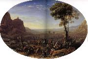 Gellee Claude,dit le Lorrain Le Pas de Suze force par Louis XIII oil painting on canvas